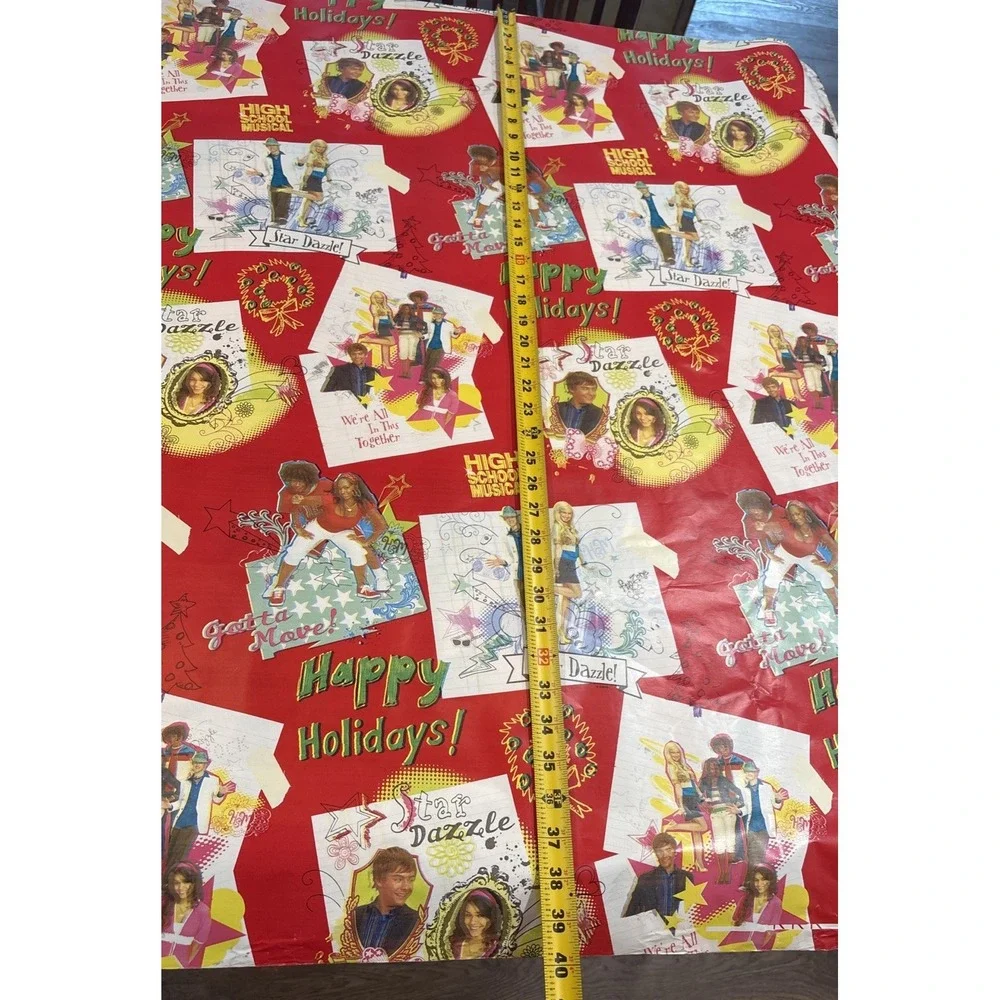 4 Sheet Holiday Vintage High School Muscial Collectible Wrapping Paper Christmas